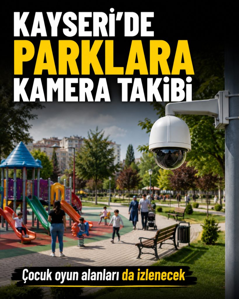KAYSERİ’DE PARKLARA KAMERA TAKİBİ: ÇOCUK OYUN ALANLARI DA İZLENECEK