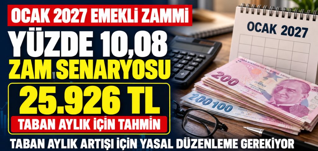EMEKLİNİN OCAK ZAMMINDA YENİ HESAP: YÜZDE 10,08 SENARYOSU!