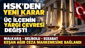 HSK’den üç ilçe için yeni karar: Ağır ceza yargı çevreleri değişti