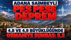 Adana’da Peş Peşe Deprem