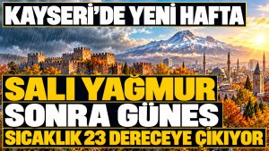 Kayseri’de Yeni Hafta: Önce Yağmur, Sonra Güneş